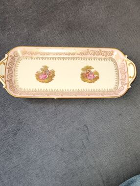 Vintage Limoges Courting Couple Handpainted  Porcelain  Serving Tray